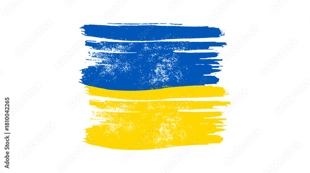Obraz premium Ukrainian national flag in grunge style