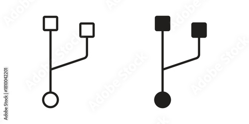 Code Fork icon collection. modern simple icons for web