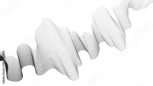 Abstract backdrop with grey wave gradient lines