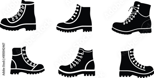 Running Shoe Icon Vector set