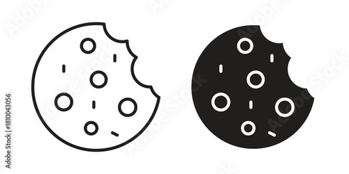 Cookie icon collection. modern simple icons for web