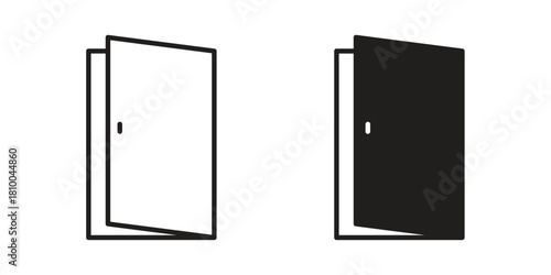 Door closed icon collection. modern simple icons for web