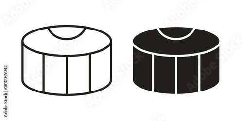 Drum steelpan icon collection. modern simple icons for web