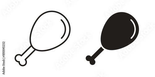 Drumstick bite icon collection. modern simple icons for web