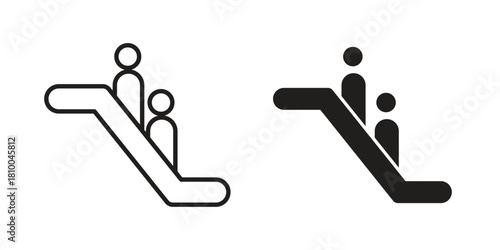 Escalator icon collection. modern simple icons for web