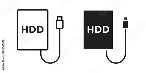 External hard drive icon collection. modern simple icons for web