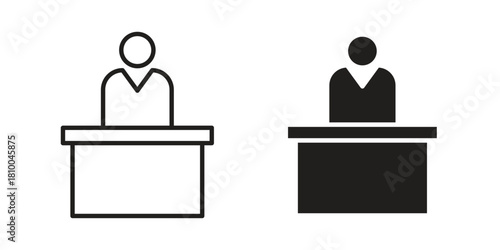 Exhibitor icon collection. modern simple icons for web