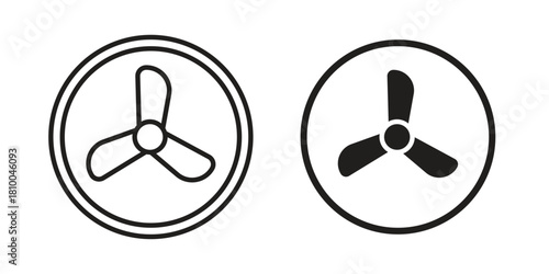 Fan icon collection. modern simple icons for web