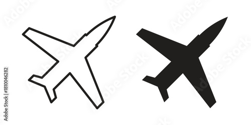 Fighter jet icon collection. modern simple icons for web