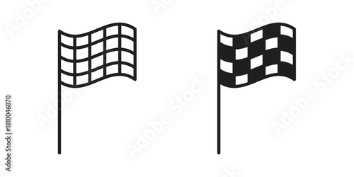Flag checkered icon collection. modern simple icons for web