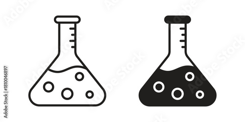 Flask icon collection. modern simple icons for web