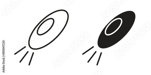 Flying disc icon collection. modern simple icons for web