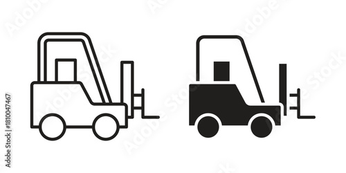 Forklift icon collection. modern simple icons for web