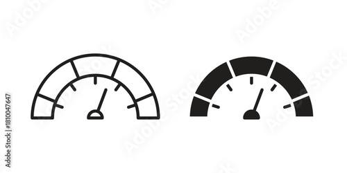 Gauge icon collection. modern simple icons for web