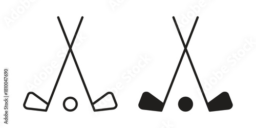 Golf club icon collection. modern simple icons for web