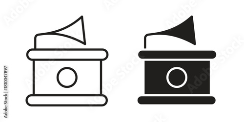 Gramophone icon collection. modern simple icons for web