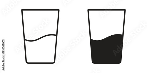 Half Glass icon collection. modern simple icons for web