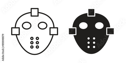 Hockey mask icon collection. modern simple icons for web