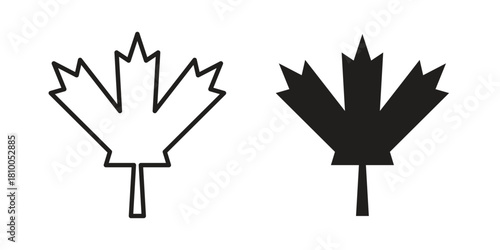 Maple leaf icon collection. modern simple icons for web