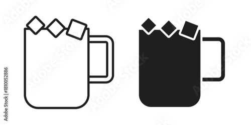 Marshmallows Mug icon collection. modern simple icons for web