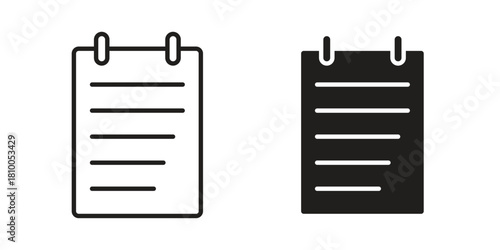 Memo Pad icon collection. modern simple icons for web