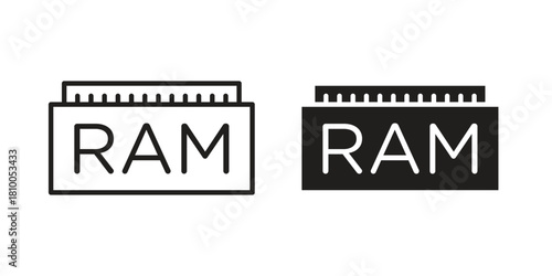 Memory icon collection. modern simple icons for web