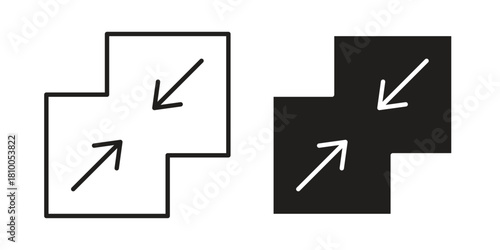 Merge icon collection. modern simple icons for web