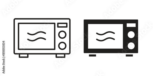Microwave icon collection. modern simple icons for web