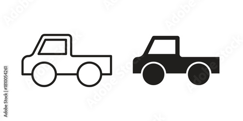 Monster truck icon collection. modern simple icons for web