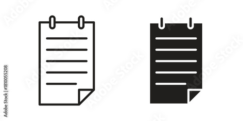 Note icon collection. modern simple icons for web