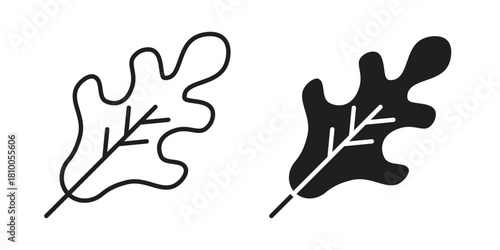 Oak Leaf icon collection. modern simple icons for web