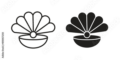 Pearl icon collection. modern simple icons for web