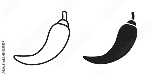 Pepper icon collection. modern simple icons for web