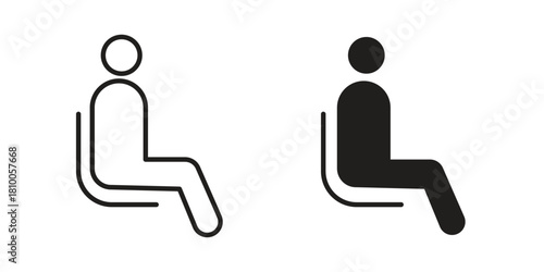 Person seat icon collection. modern simple icons for web