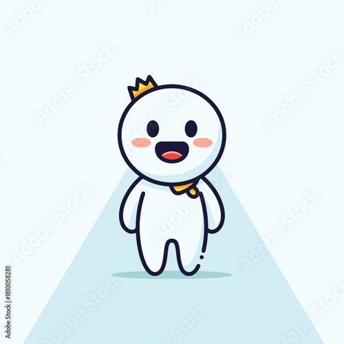 Cute King Cartoon Character Illustration