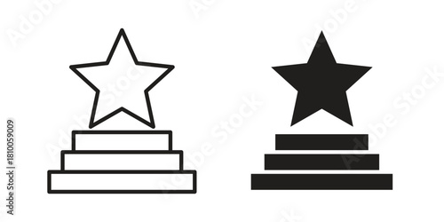 Podium star icon collection. modern simple icons for web