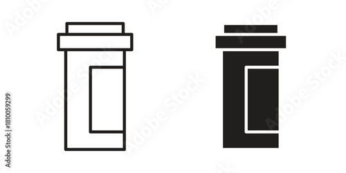 Prescription bottle icon collection. modern simple icons for web