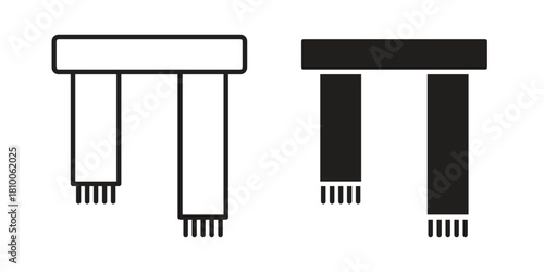 Scarf icon collection. modern simple icons for web