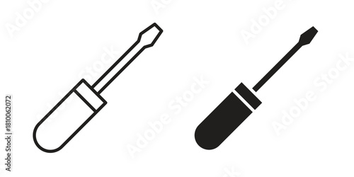 Screwdriver icon collection. modern simple icons for web