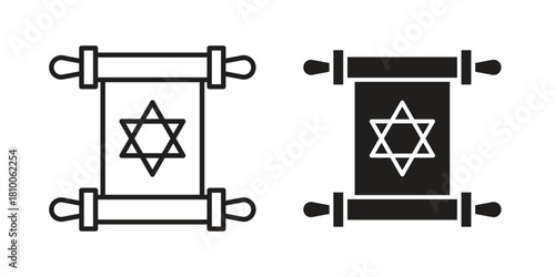 Scroll Torah icon collection. modern simple icons for web