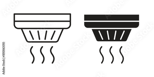 Sensor smoke icon collection. modern simple icons for web