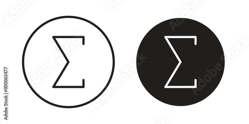 Sigma icon collection. modern simple icons for web