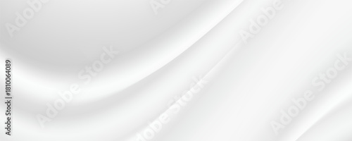 White gray satin texture that is white silver fabric silk panorama background with beautiful soft blur pattern natural.