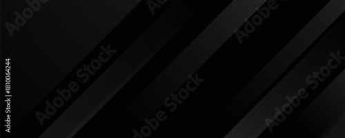 Black abstract background. Elegant dark diagonal shape elements.