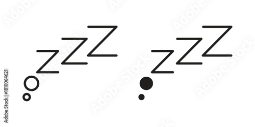 Snooze icon collection. modern simple icons for web