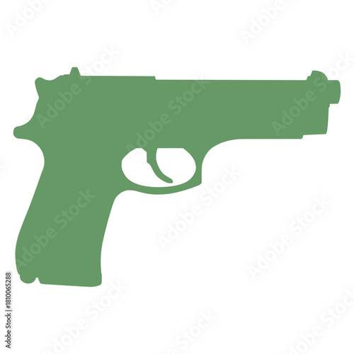 Green Gun Silhouette