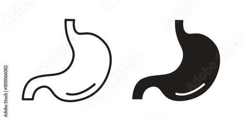 Stomach icon collection. modern simple icons for web