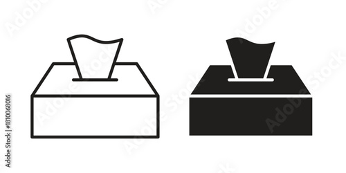 Tissue box icon collection. modern simple icons for web