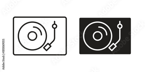 Turntable icon collection. modern simple icons for web