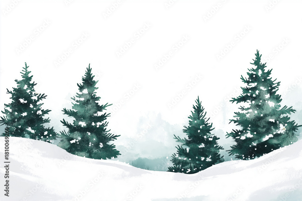 Fototapeta premium Spruce forest in the winter